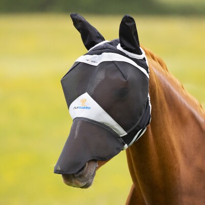 Shires FlyGuard Pro Fine Mesh Flymask with ears and noseflap