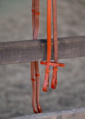 HB Showtime Soft leather reins with stops
