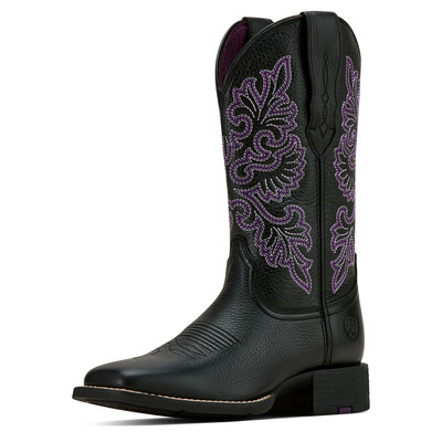 Ariat Round Up Wide Square Toe StretchFit Westernboots Ladies