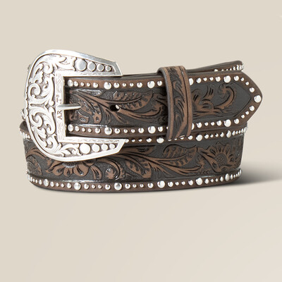 Ariat Studded Tooled Embossed Belt