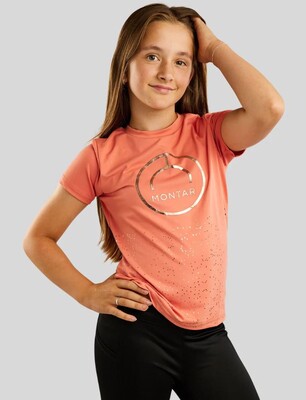 Montar MoNille T-shirt rosegold dots Junior