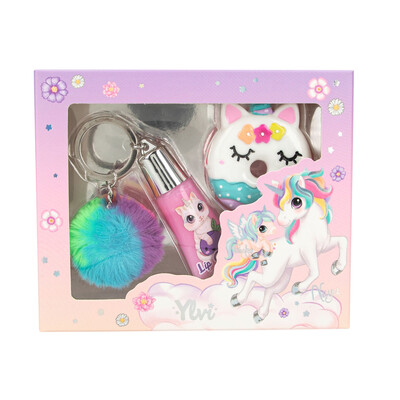 Ylvi Lip Gloss Set – Unicorn & Keychain