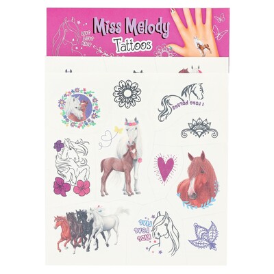Miss Melody Temporary Tattoos – Set of 2 Sheets