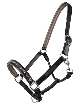 QHP Headcollar Leather Lupine