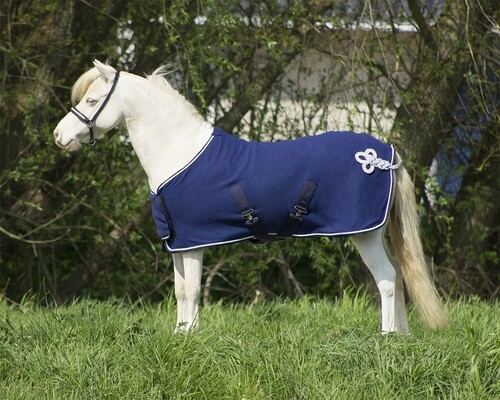 QHP Fleece rug with ornament falabella