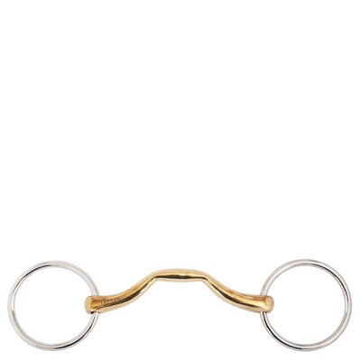 BR Mullen Mouth Loose Ring Snaffle Soft Contact 14 mm