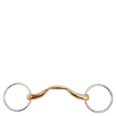 BR Mullen Mouth Loose Ring Snaffle Soft Contact 16 mm