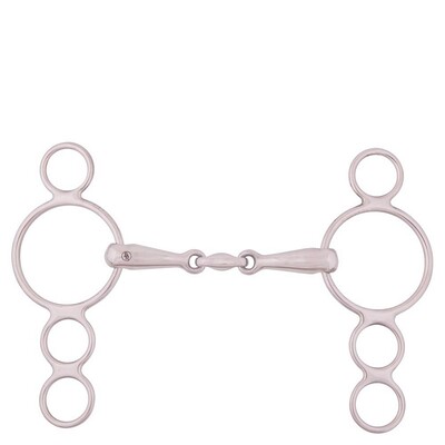 BR Double Jointed Four Ring Gag 18 mm