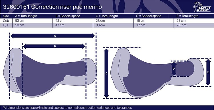 Harry's Horse Correction riser pad Merino