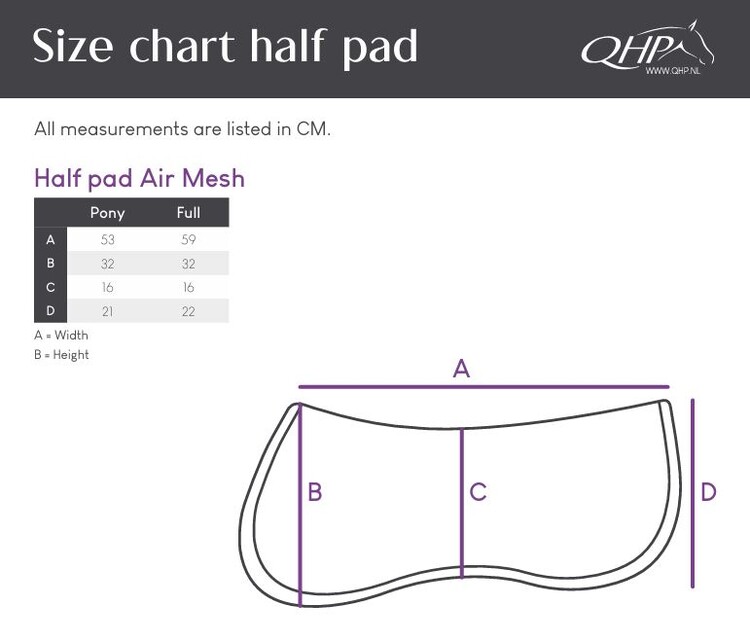 QHP Zadelonderlegger Air Mesh