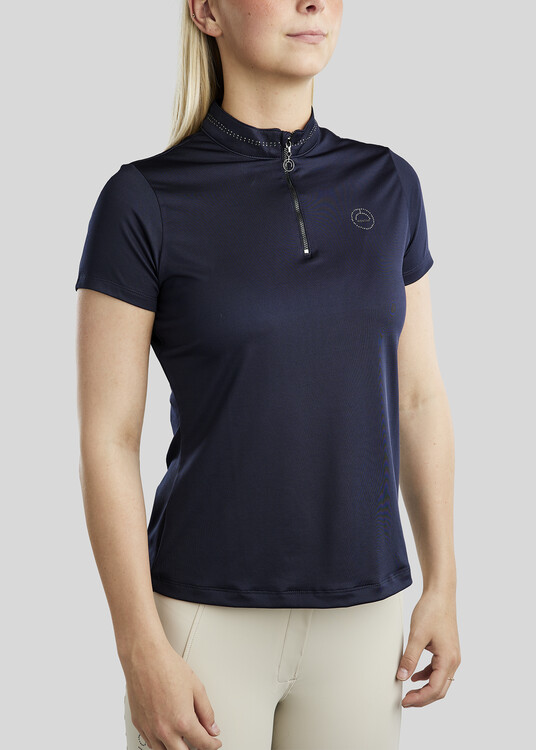 Montar MoBlair Trainingsshirt with dark grey crystals