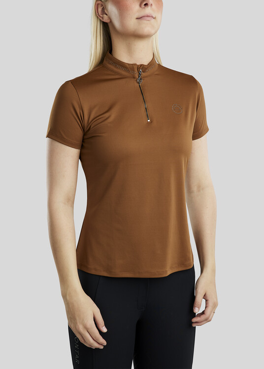 Montar MoBlair Trainingsshirt with dark grey crystals