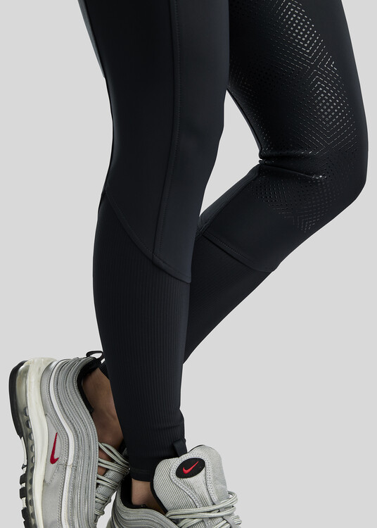 Montar Rijbroek Highwaist MoMaggie Gun Metal Crystal FullGrip