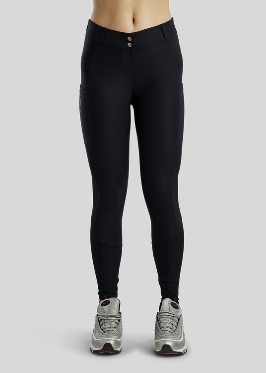 Montar Rijbroek Highwaist MoMaggie Gun Metal Crystal FullGrip