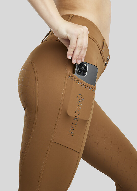 Montar Rijbroek Highwaist MoMaggie Gun Metal Crystal FullGrip