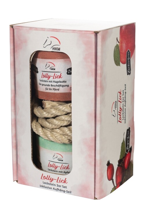HKM Liksteen Lolly Lick 2 pack met touw