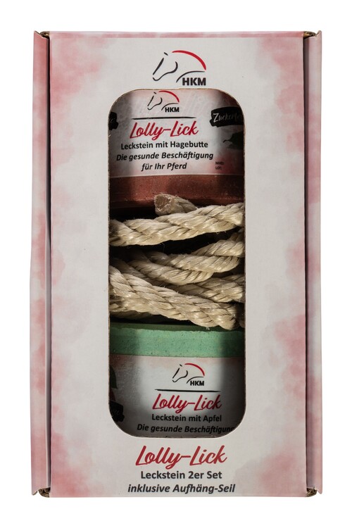 HKM Liksteen Lolly Lick 2 pack met touw