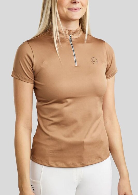 Montar MoBlair Trainingsshirt with dark grey crystals