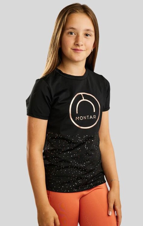 Montar MoNille T-shirt rosegold dots Junior
