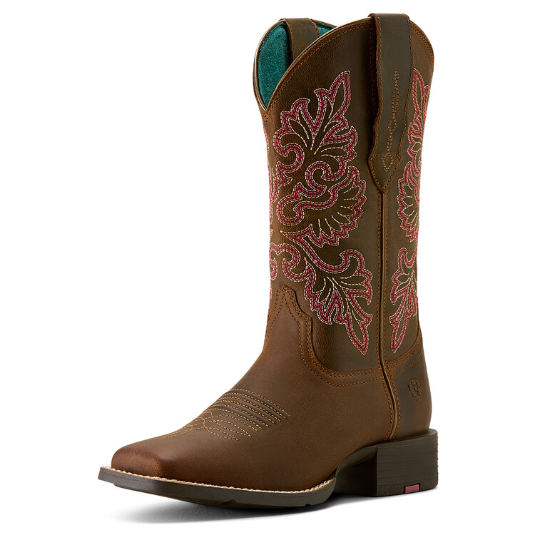 Ariat Round Up Wide Square Toe StretchFit Westernlaars dames