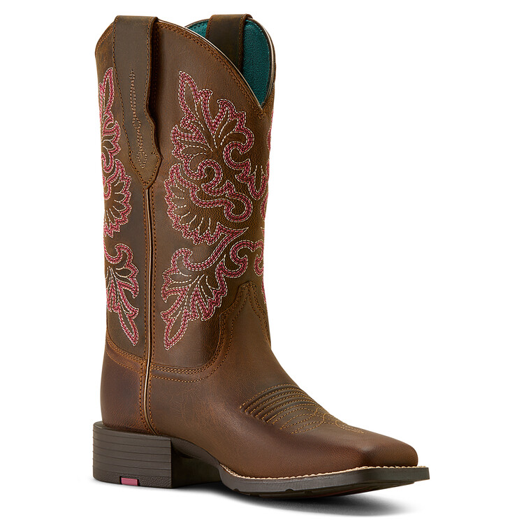 Ariat Round Up Wide Square Toe StretchFit Westernlaars dames