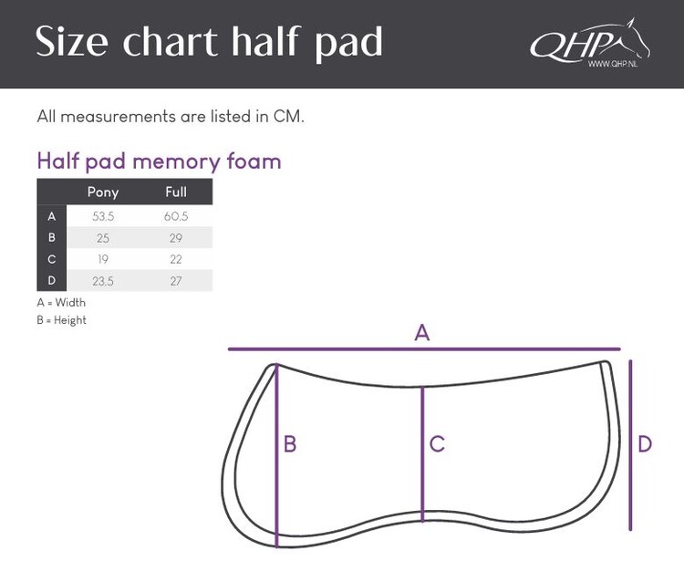QHP Zadelonderlegger Memory foam