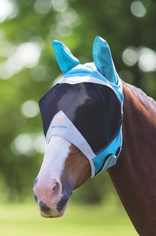 Shires FlyGuard Pro Fine Mesh Vliegenmasker met oren
