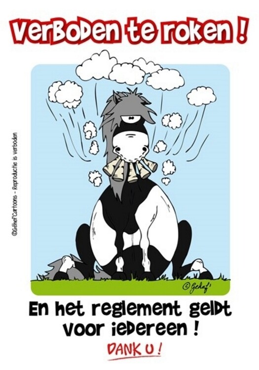 HB Stalplaat - Verboden te roken