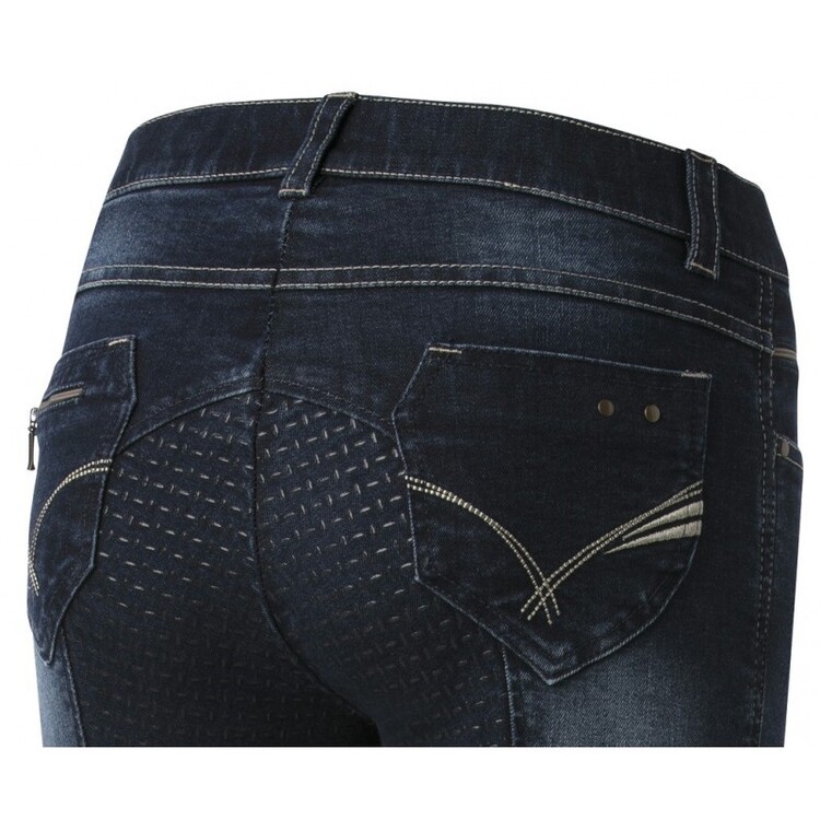 Equitheme Rijbroek Texas Jeans FullGrip Siliconen