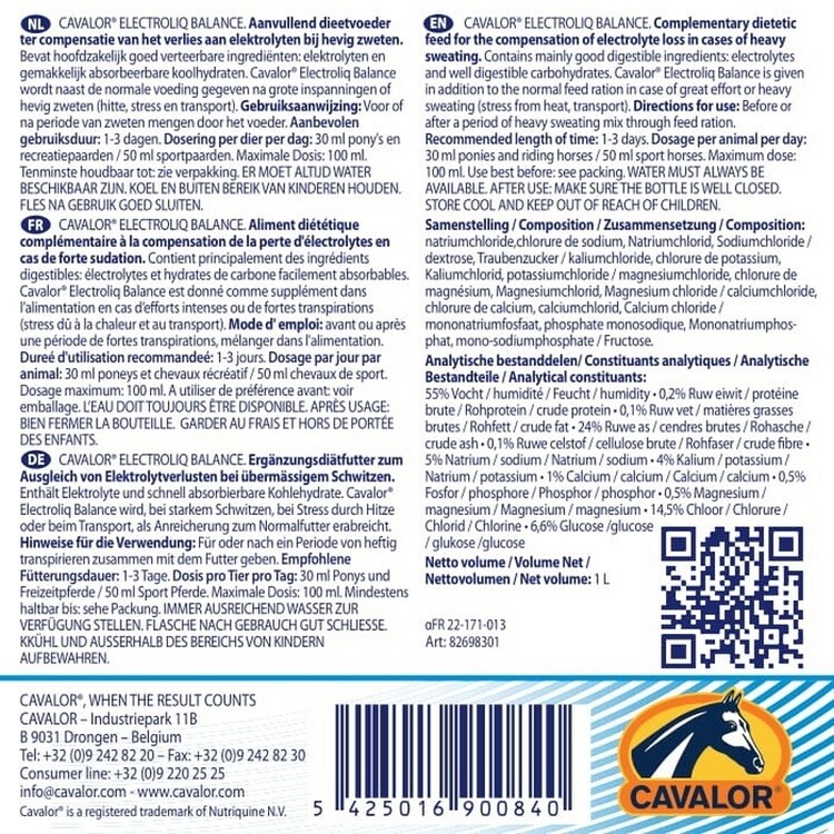 Cavalor Electroliq Balance 1000ml