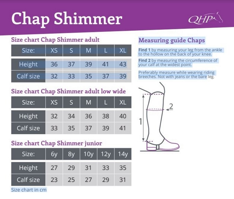 QHP Chap Shimmer Adult low wide