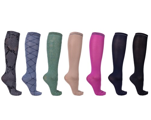 QHP Knee-stockings Week collection (7-pack)