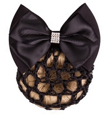 Hair bow BR w/small bow and sparkle