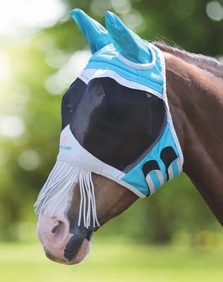 Shires FlyGuard Pro Fine Mesh Fly Mask with ears & fringes