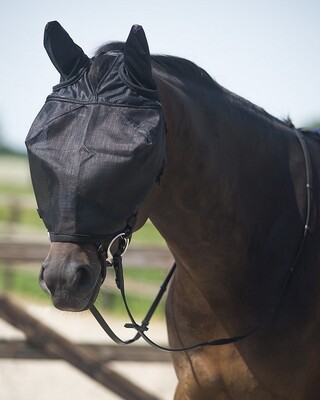 QHP Riding fly mask with ear protection