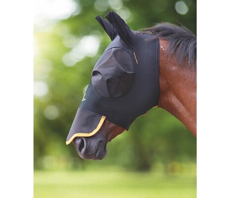 Shires FlyGuard Pro Stretch Fly Mask with Nose protection