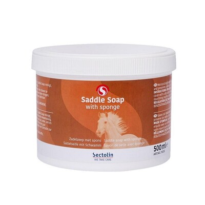 Sectolin Saddle Soap with sponge 500ml