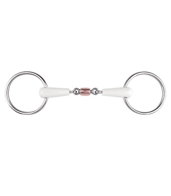 Waldhausen Equimouth Snaffle Bit, Double-Jointed With Copper Roller