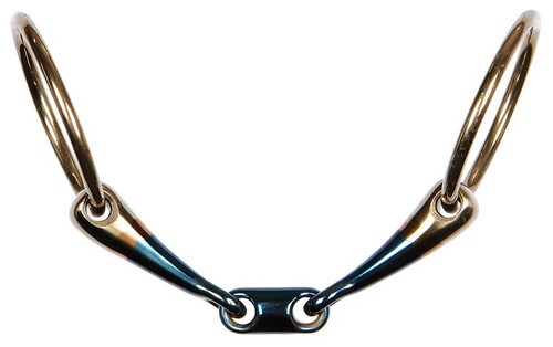 Harry's Horse Loose ring snaffle, french mouth with o-link, Sweet Iron, 20