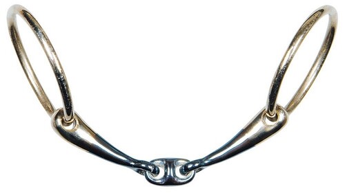 Harry's Horse Anatomic ring snaffle, 14mm French mouth, Sweet Iron