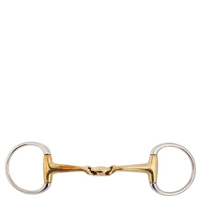 BR Double Jointed Eggbutt Snaffle Slightly Curved Soft Contact 14 mm