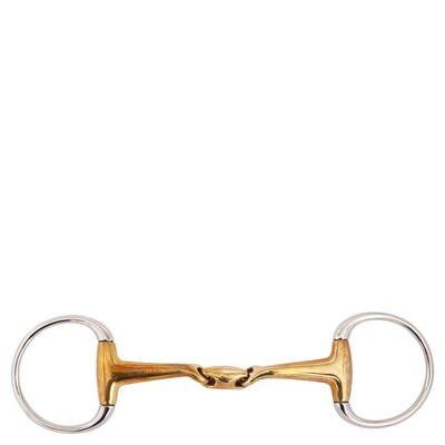 BR Double Jointed Eggbutt Snaffle Slightly Curved Soft Contact 16 mm