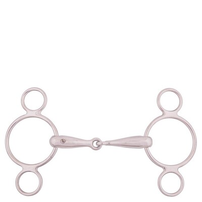 BR Single Jointed Three Ring Gag 18 mm