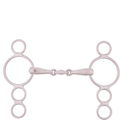 BR Double Jointed Four Ring Gag 18 mm