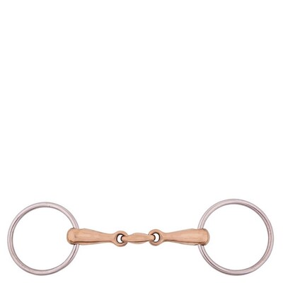 BR Double Jointed Loose Ring Snaffle 18 mm Cuprion