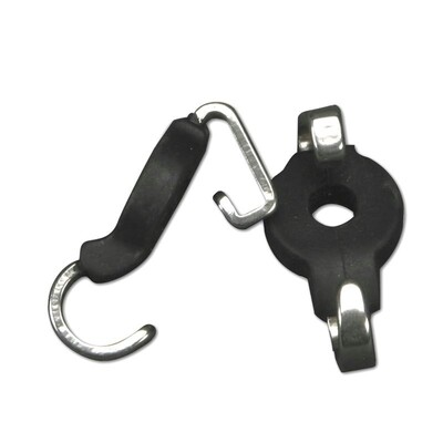 MetalAb Hooks for curb chain covered with rubber
